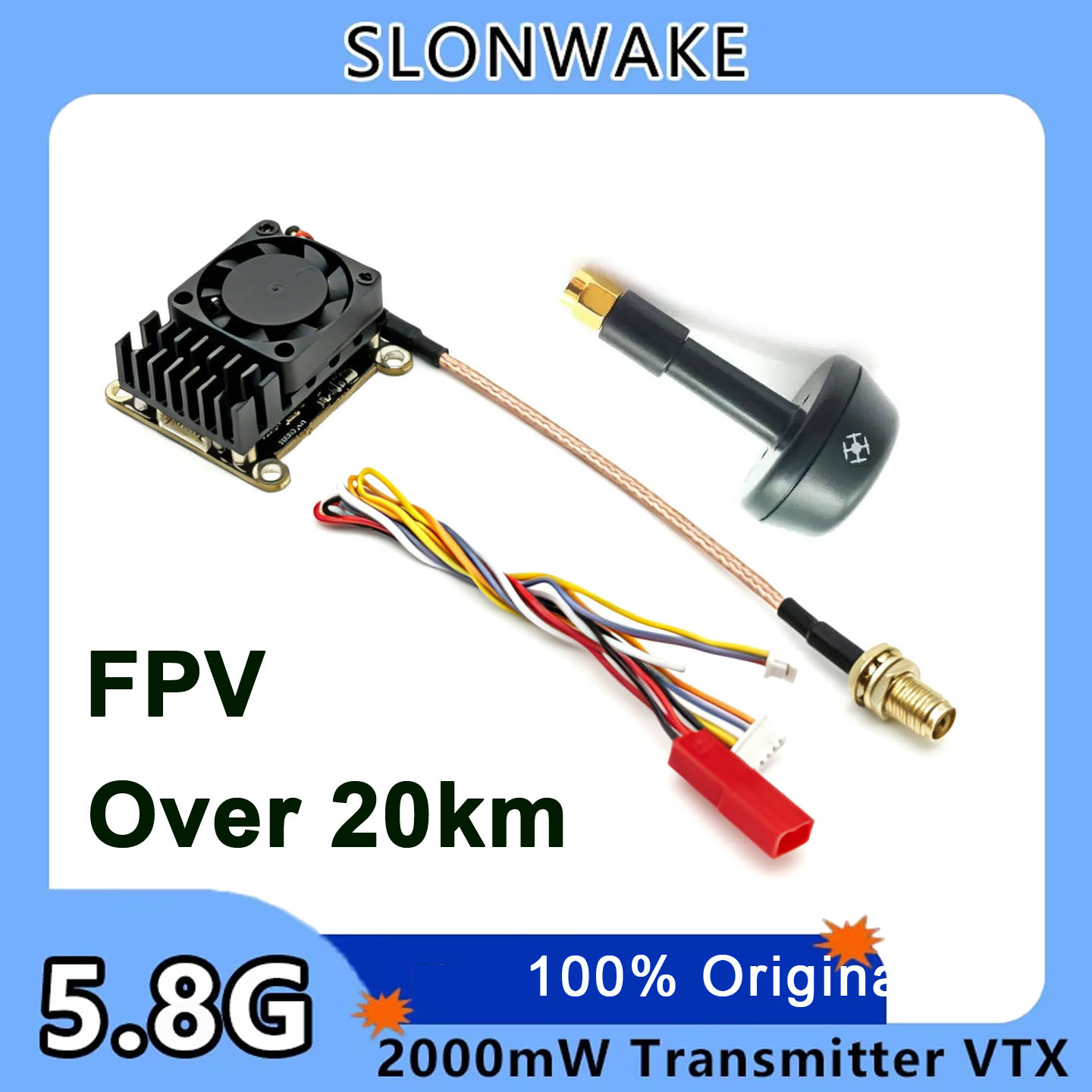 Vtx Video Transmitter - New upgrade 5.8Ghz 2W adjustable FPV