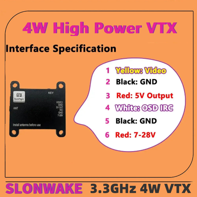 SLONWAKE FPV 3.3G 16CH 4000mW  - Drone Rc Remote Control review and price