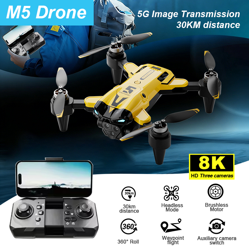 M5 Smart Drone with Camera Bru - Drone Smart Rc Foldable review and price